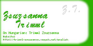 zsuzsanna trimml business card